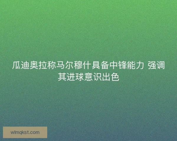 瓜迪奥拉称马尔穆什具备中锋能力 强调其进球意识出色 瓜迪奥拉称马尔穆什具备中锋能力 强调其进球意识出色